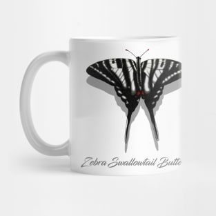 Zebra Swallowtail Butterfly Labeled Mug